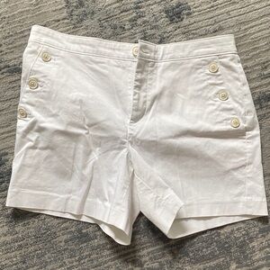 NWT Banana Republic White Button-Detail Cotton Shorts